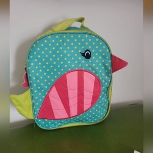 Thirty-One Colorful Bird Insulated Lunch Box Bag Teal Lime Pink